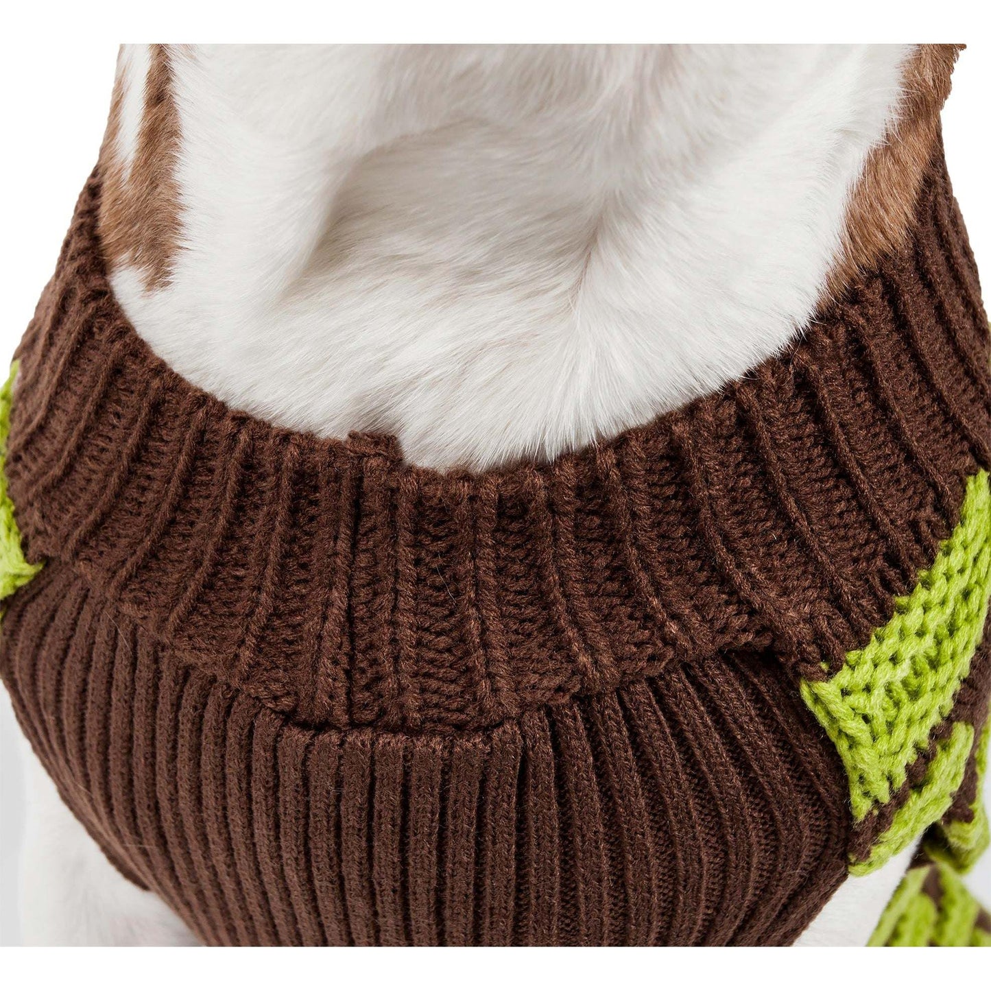 Designer Ribbed Turtle Neck Dog Sweater Fashion