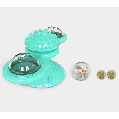 Suction Cat Toy with Catnip and LED Ball