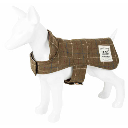 Plaid reversible dog jacket with mat