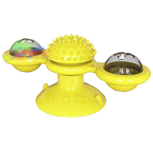 The Pet Life 'Windmill' Cat Toy suctions and spins on hard surfaces. - Wolldi