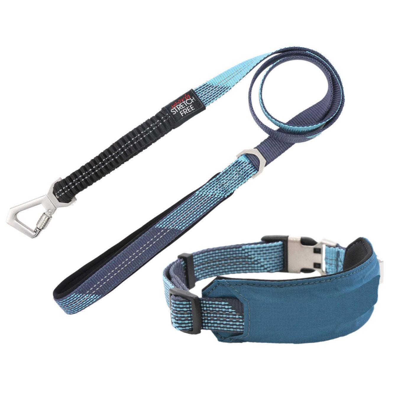 Pet Life 'Geo-prene' 2-in-1 Shock Absorbing Neoprene Padded Reflective Dog Leash and Collar: Comfortable, durable, and safe for night visibility. - Wolldi