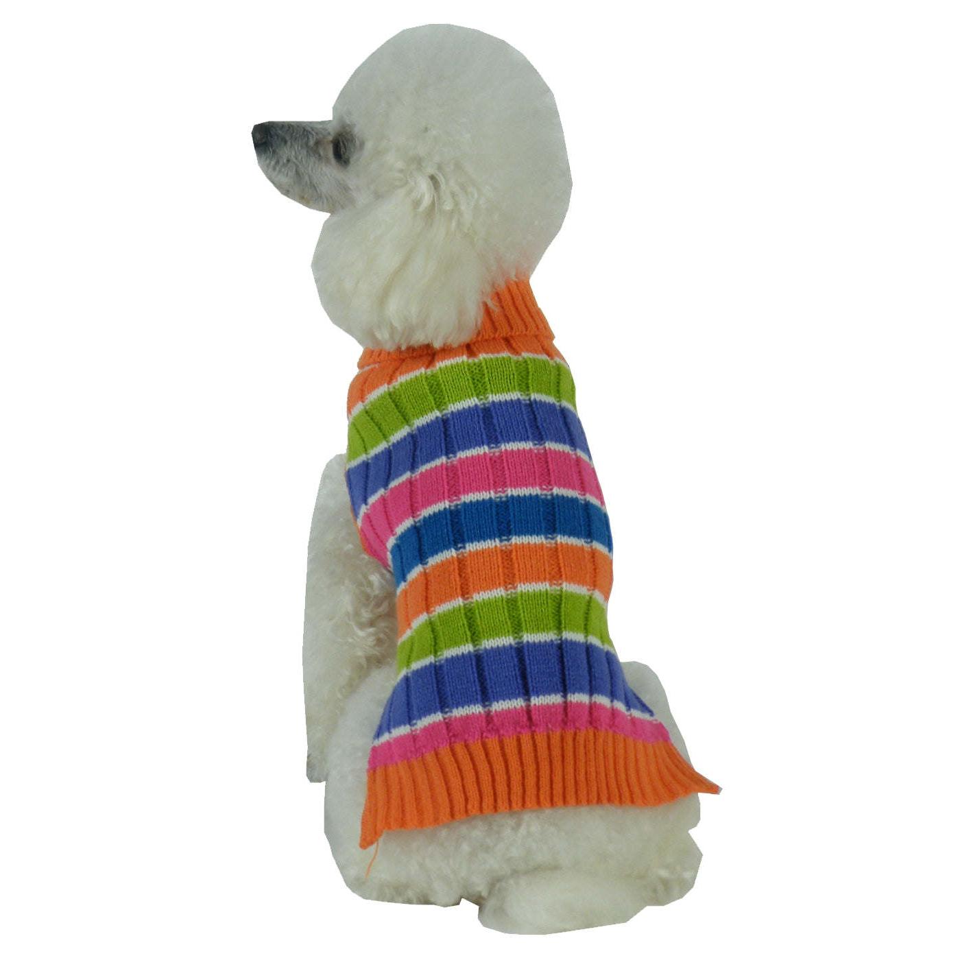 Rainbow Dog Sweater Fashion