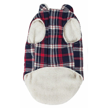 Insulated Dog Coat Plaid Fashion