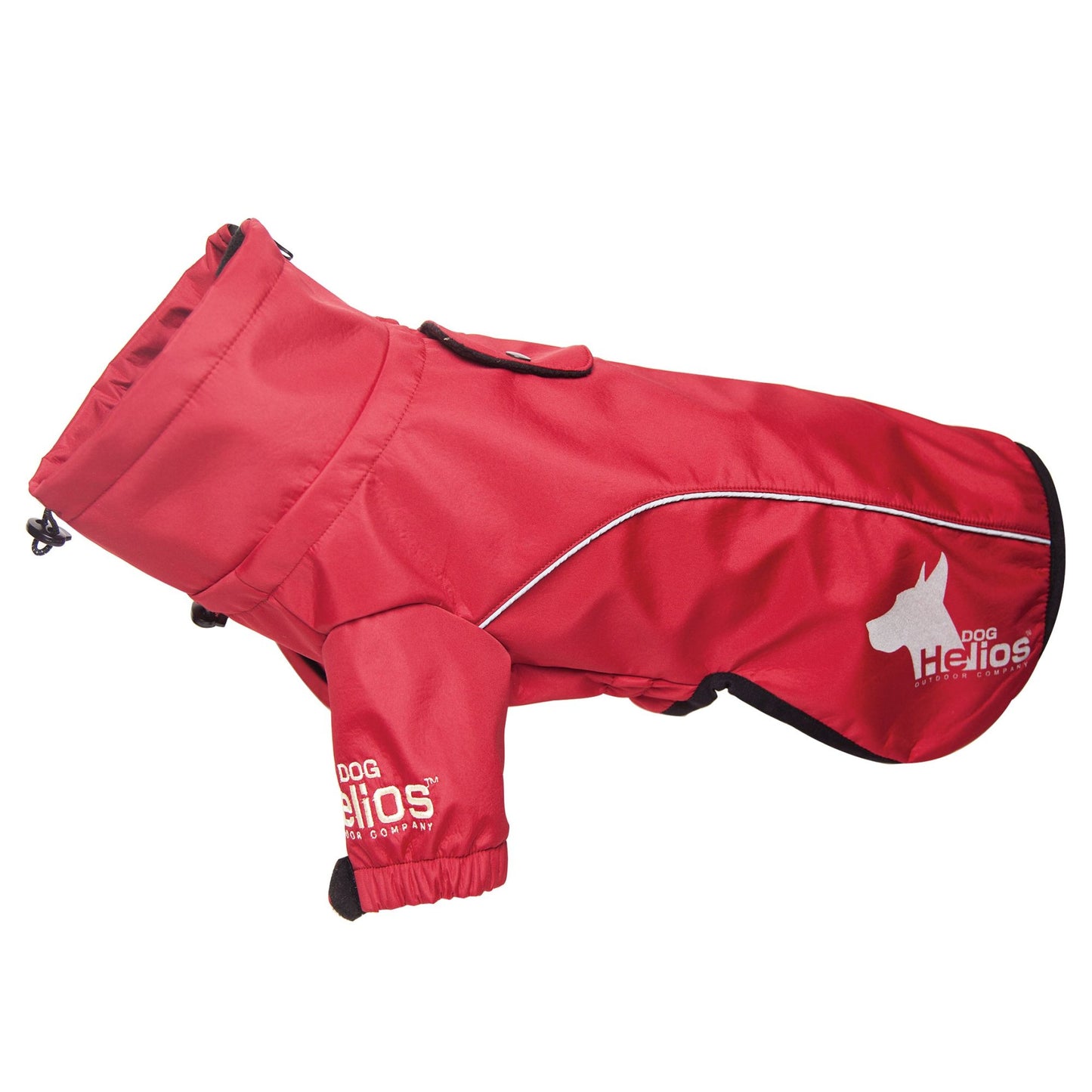 The Dog Helios Extreme Softshell Performance Fleece Dog Coat is a water-resistant, insulated jacket with adjustable features and added visibility for outdoor use. - Wolldi