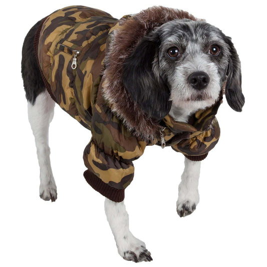 Metallic Pet Parka Coat Fashion