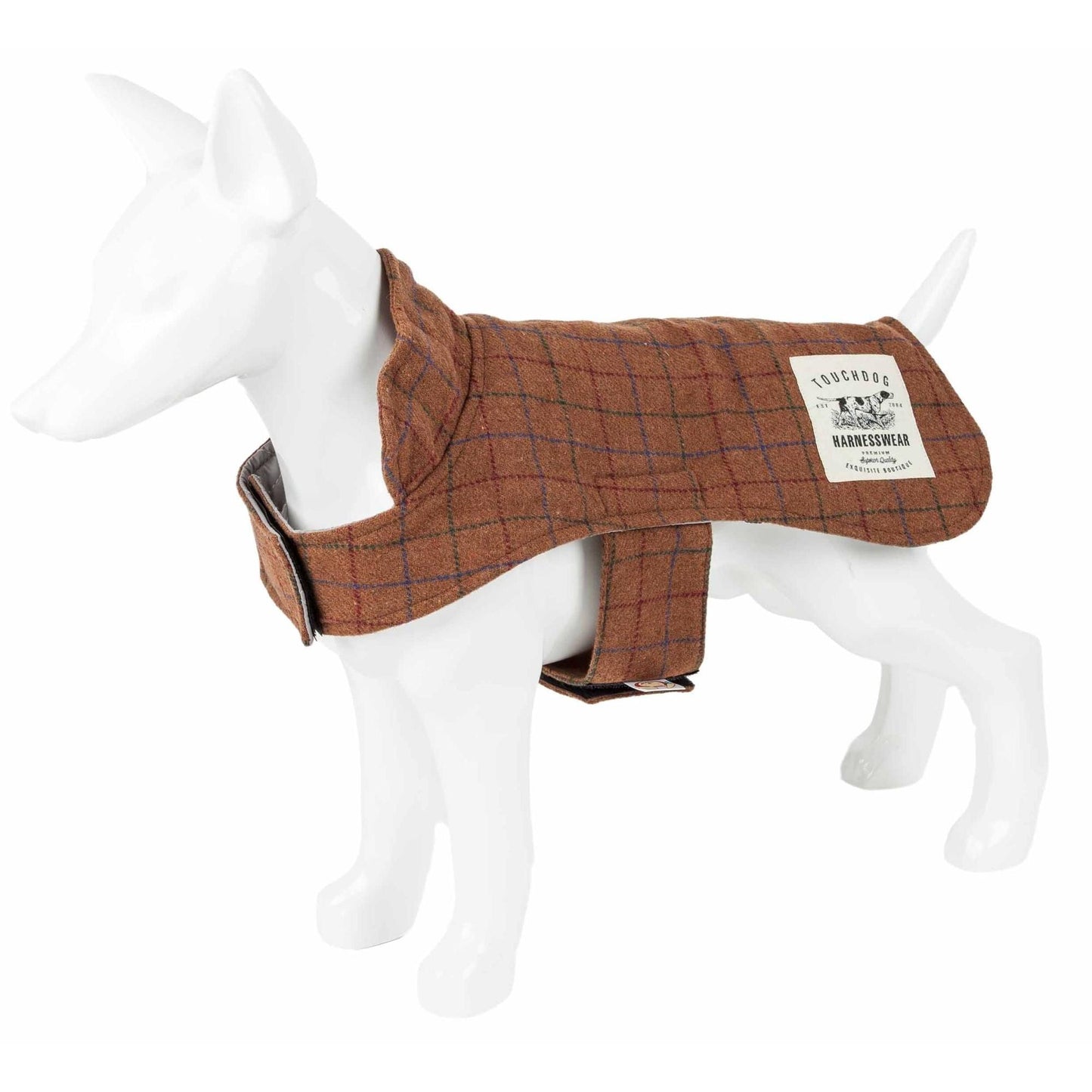 Plaid reversible dog jacket with mat