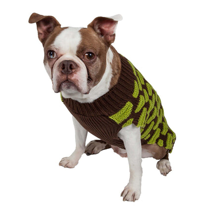 Designer Ribbed Turtle Neck Dog Sweater Fashion