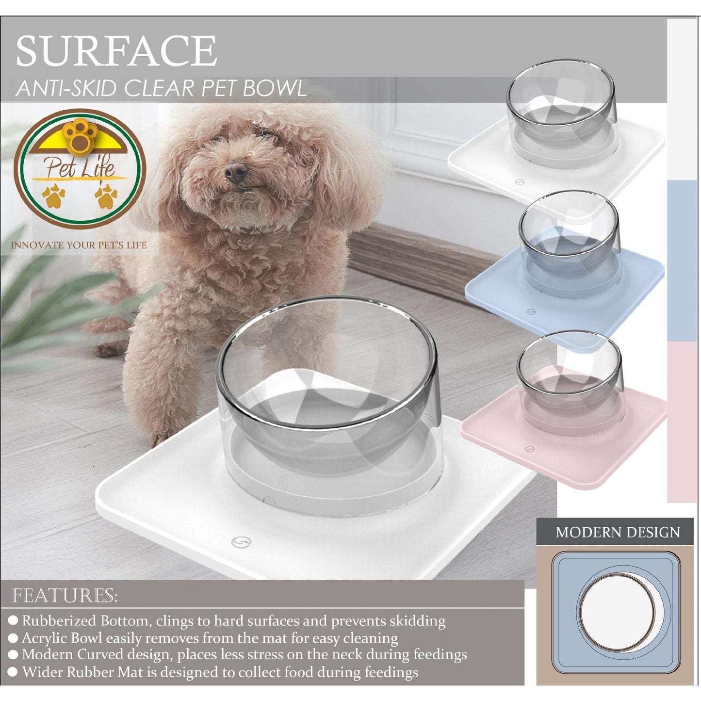 Anti-Skid Anti-Spill Pet Bowl Dishes