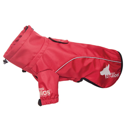 The Dog Helios Extreme Softshell Performance Fleece Dog Coat is a water-resistant, insulated jacket with adjustable features and added visibility for outdoor use. - Wolldi