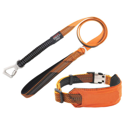 Pet Life 'Geo-prene' 2-in-1 Shock Absorbing Neoprene Padded Reflective Dog Leash and Collar: Comfortable, durable, and safe for night visibility. - Wolldi