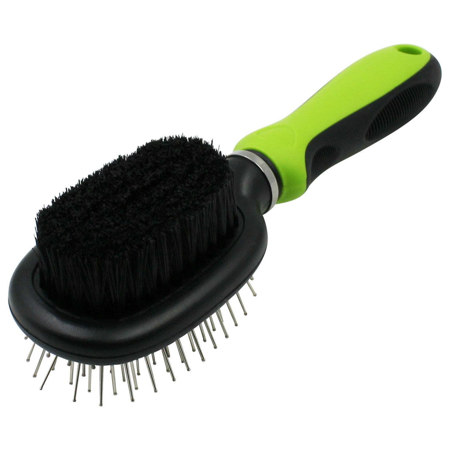 The Pet Life Flex Series 2-in-1 Dual-Sided Pet Brush: Smooths, Removes Mats, Multiple Colors. - Wolldi