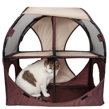 Collapsible Cat House for Multiple Cats HomeStyle