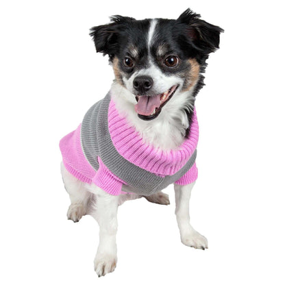 Cable-Knit Ribbed Turtle Neck Dog Sweater Fashion