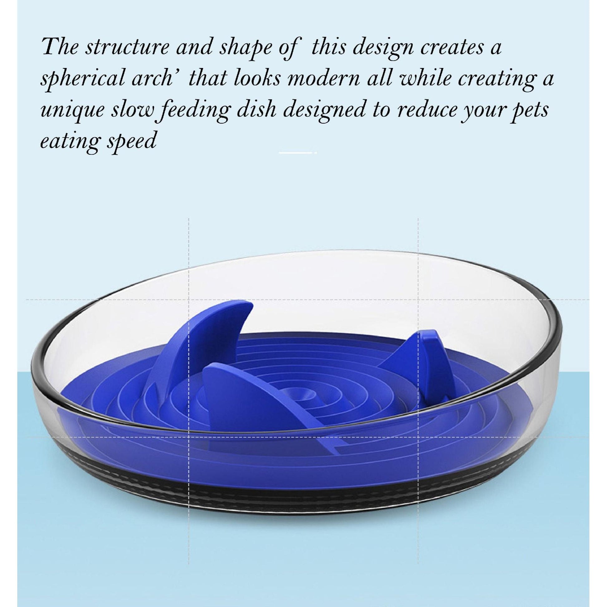 The Pet Life 'Cirlicue' Shark Fin Pet Bowl is durable, easy to clean, and promotes slow feeding. - Wolldi