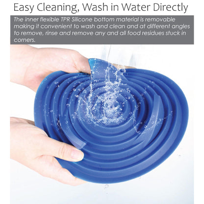 The Pet Life 'Cirlicue' Shark Fin Pet Bowl is durable, easy to clean, and promotes slow feeding. - Wolldi
