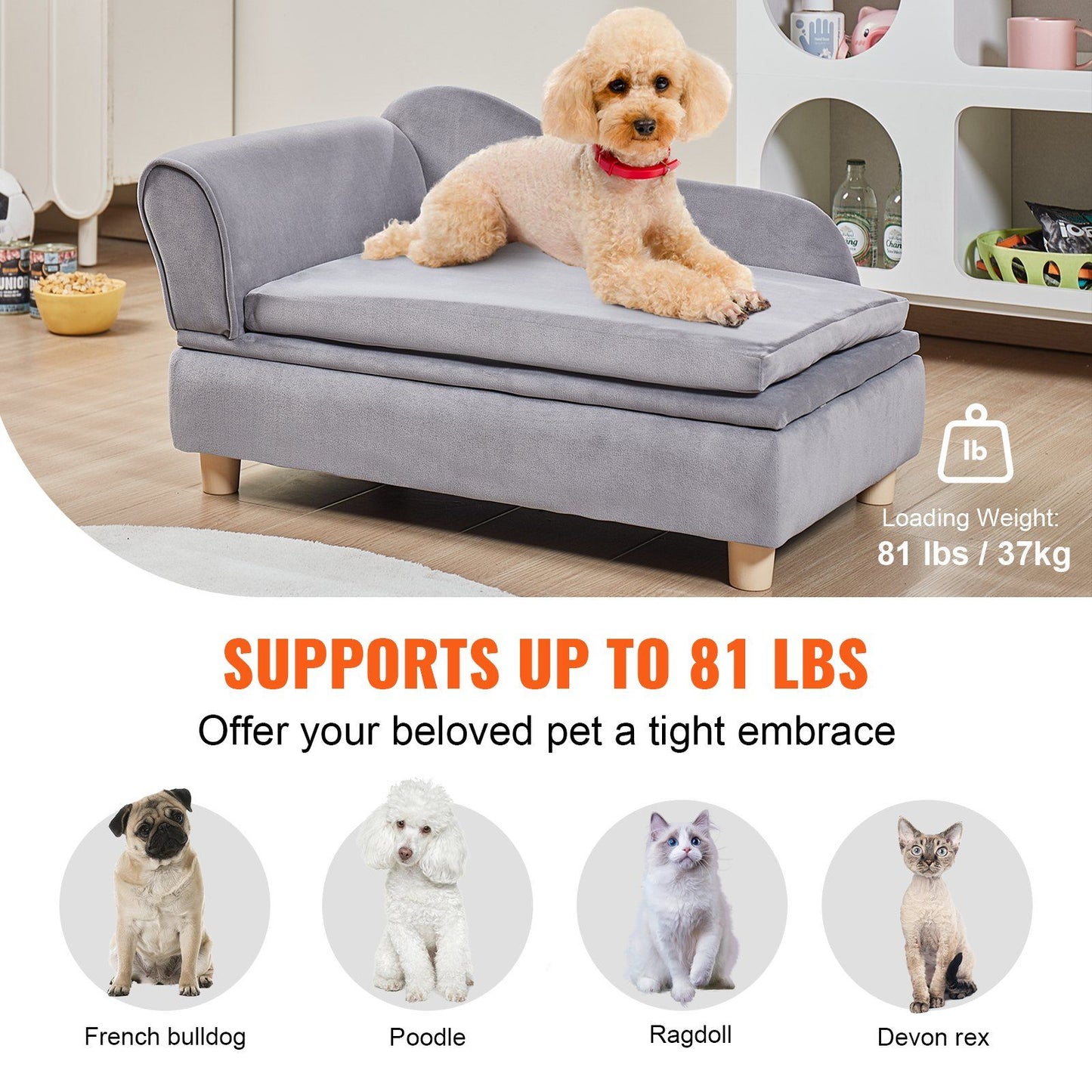 Grey Pet Sofa Comfort