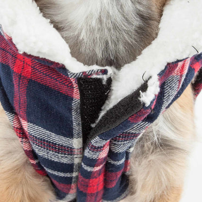 Insulated Dog Coat Plaid Fashion