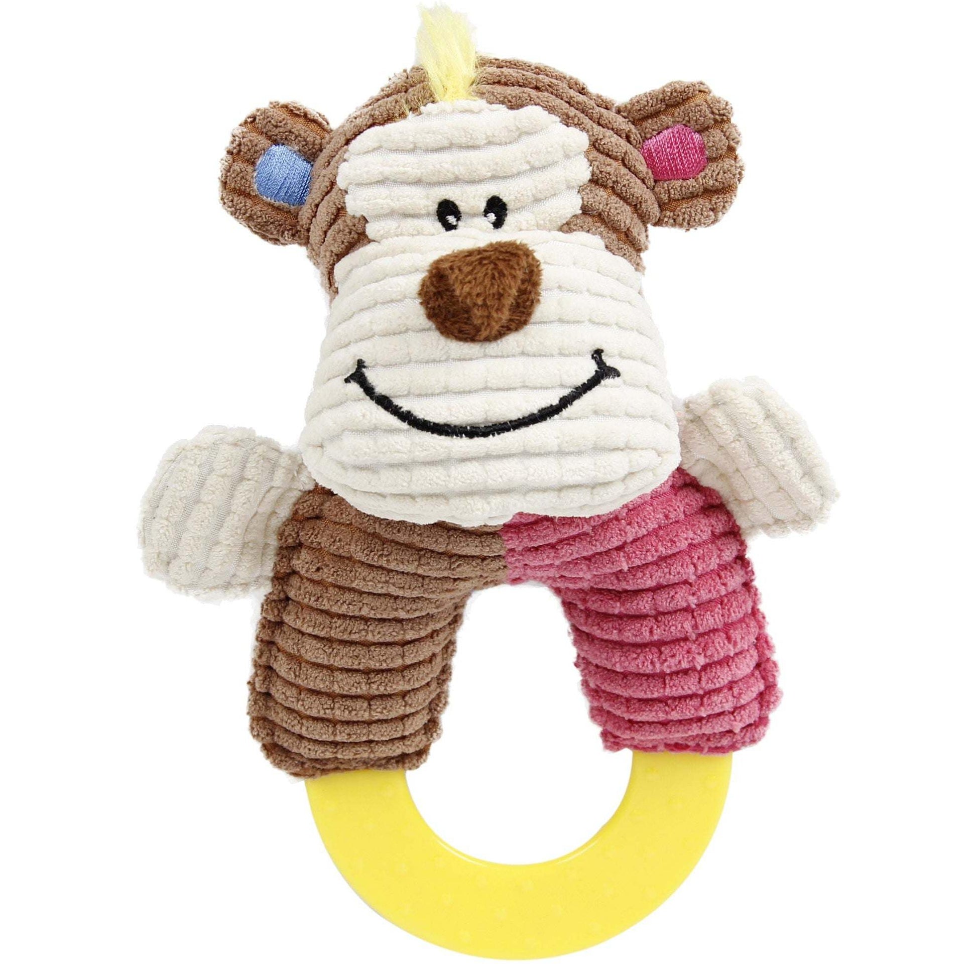 The Pet Life 'Ring-O-Round' toy is a plush squeaky and teething toy for puppies and newborns. - Wolldi