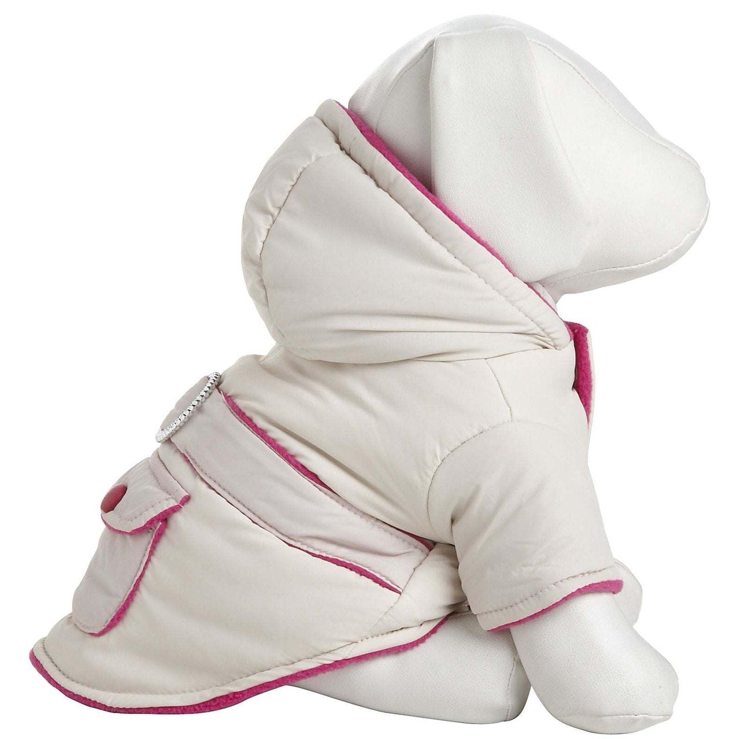 Warm Insulated Pet Jacket with Diamond Buckle Design Fashion