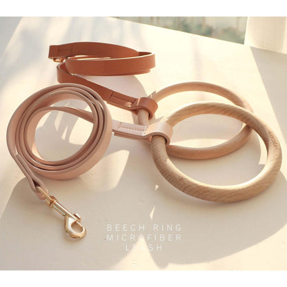 Pet Life 'Ever-Craft' Boutique Series Beechwood and Leather Designer Dog Leash: Stylish, durable, and versatile. - Wolldi