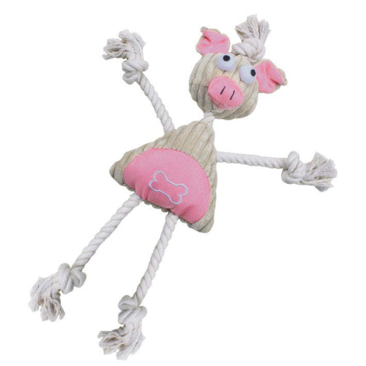 Eco-friendly jute plush pig toy Playtime