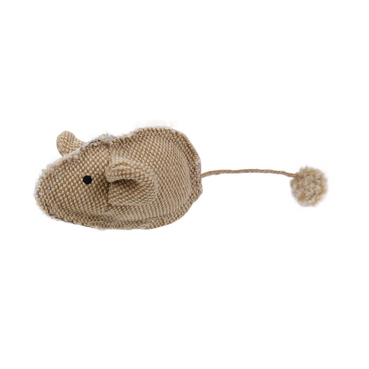 Pet Life Pompom Kitty Mouse Plush Catnip Cat Toy: Durable, eco-friendly, and fun play toy with pom-pom tail. - Wolldi