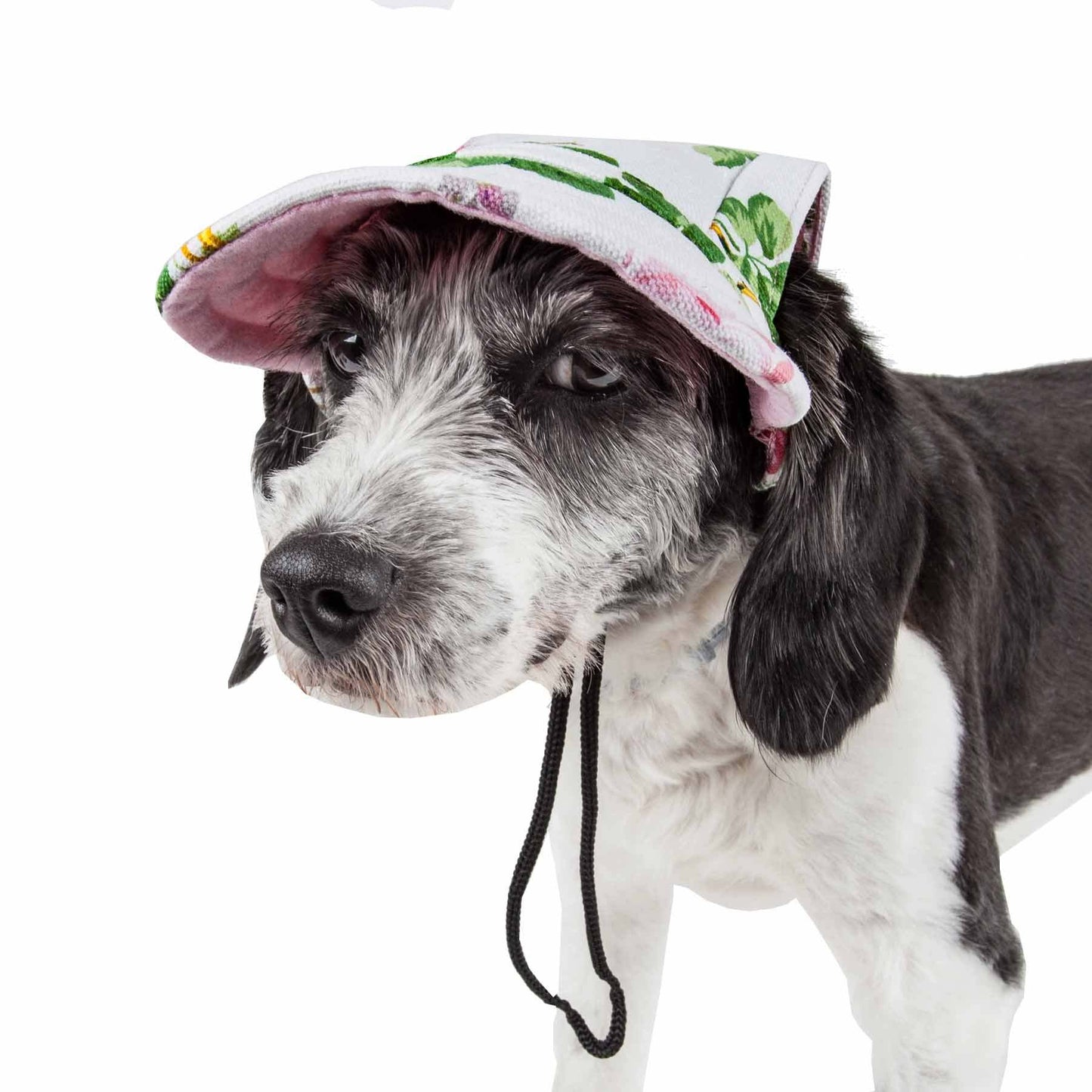 Pet Life 'Botanic Bark' Floral UV Protectant Adjustable Dog Hat with Fashionable Floral Pattern for UV protection. - Wolldi