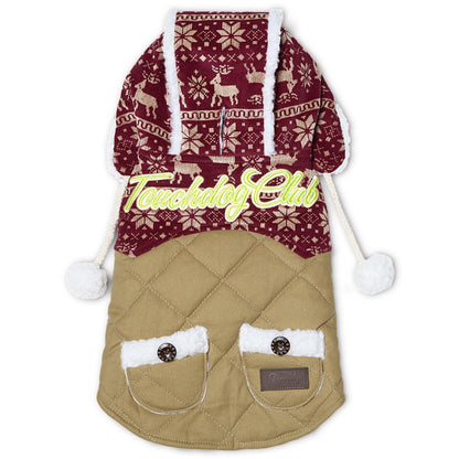 Pet Hooded Sweater with Reindeer Pattern Fashion