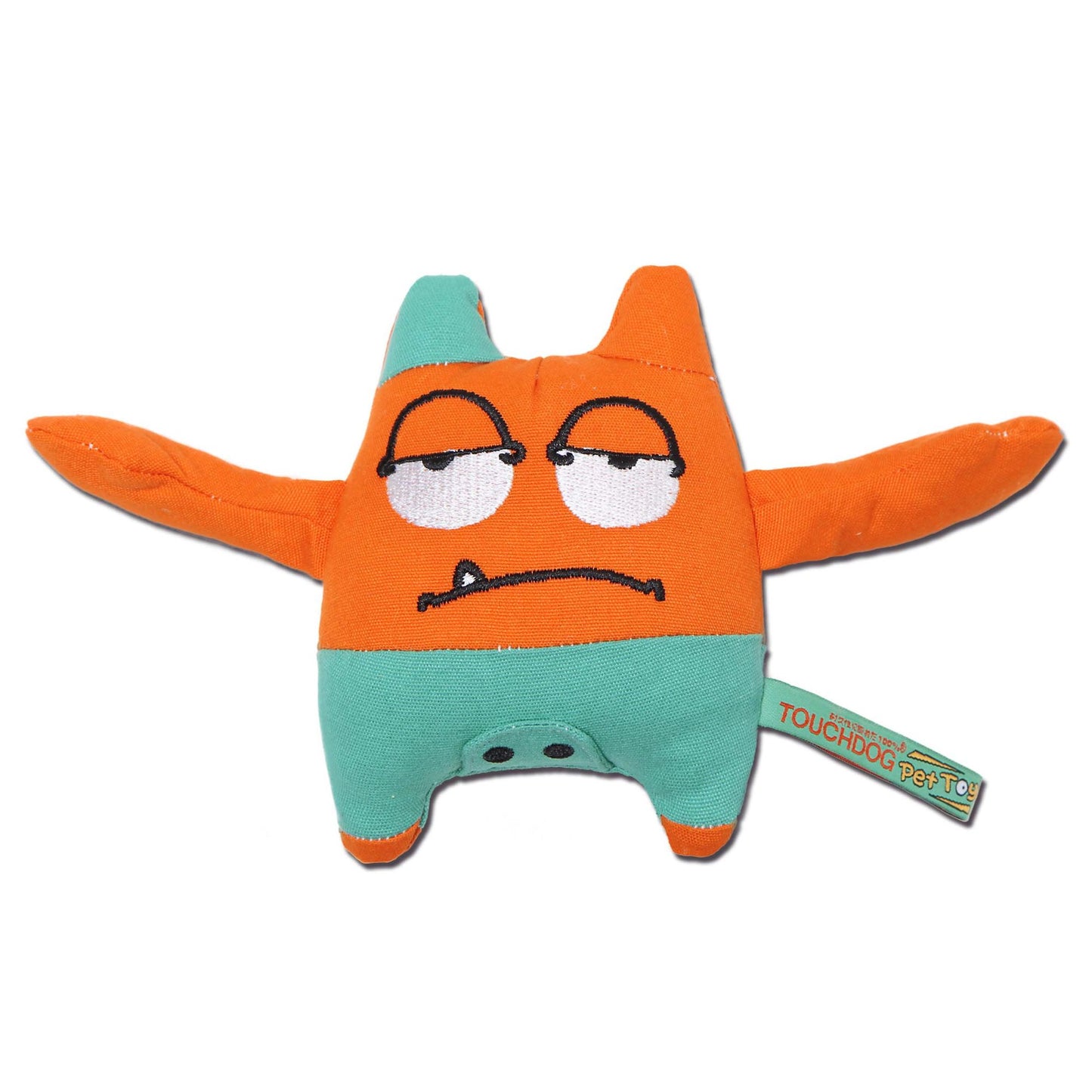 The Touchdog Cartoon Monster Plush Dog Toy is a durable, embroidered toy. - Wolldi