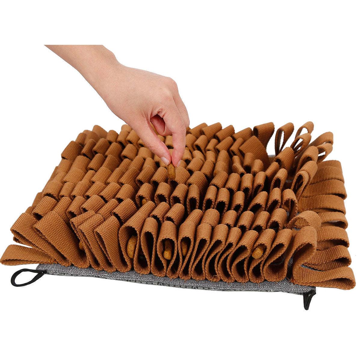 The Pet Life 'Sniffer Grip' is a suction-based snuffle mat for pets, perfect for cognitive development and digestive aid. - Wolldi