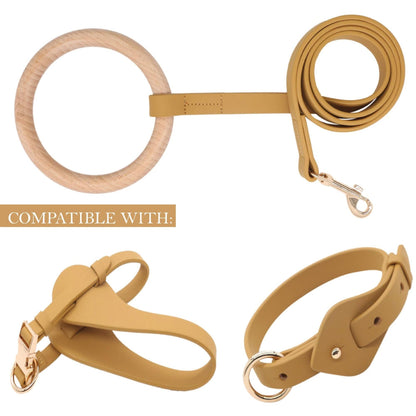 Pet Life 'Ever-Craft' Boutique Series Beechwood and Leather Designer Dog Leash: Stylish, durable, and versatile. - Wolldi