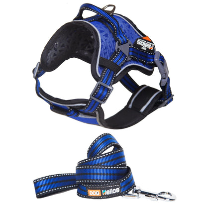 Adjustable reflective dog harness and leash combo Straps