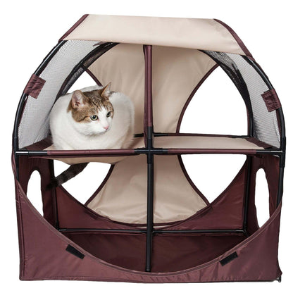 Collapsible Cat House for Multiple Cats HomeStyle