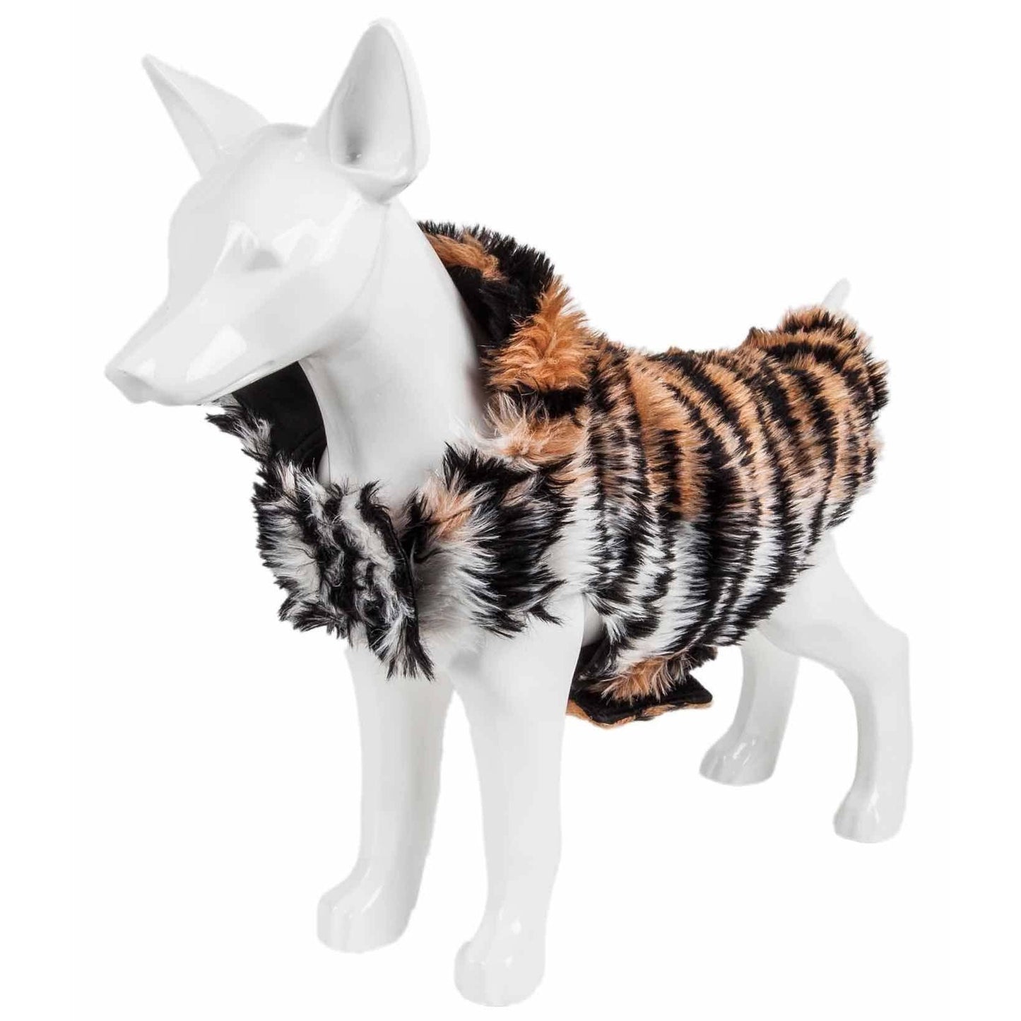 Stylish Tigerbone Fur Dog Coat