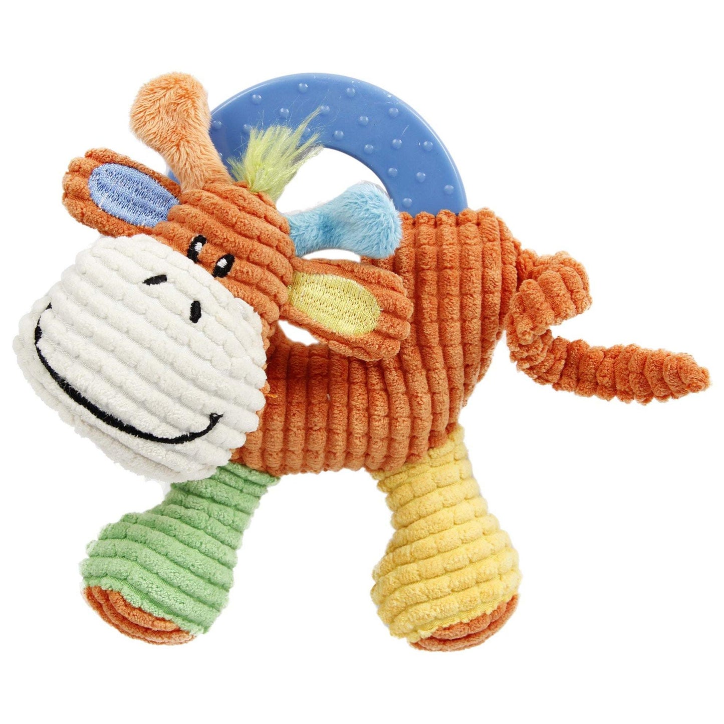 Plush squeaking teething toy for puppies and newborns. Playtime