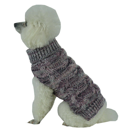 Warm Cable Knitted Dog Sweater