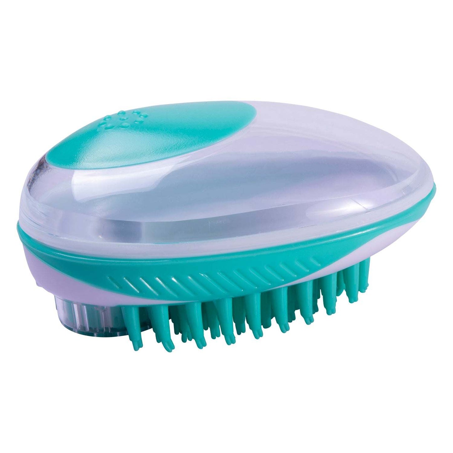 The Pet Life 'Swasher' brush dispenses shampoo while massaging and grooming. - Wolldi