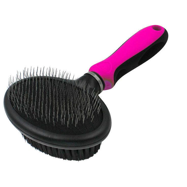 The Pet Life Flex Series 2-in-1 brush features dual-sided bristles for easy grooming. - Wolldi