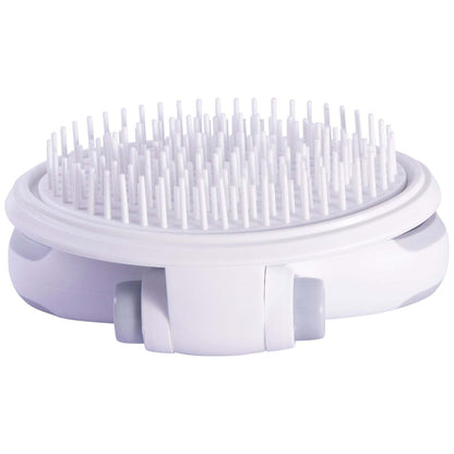The Pet Life 'Gyrater' Swivel Travel Soft Pin Brush is compact, gentle, and perfect for travel. - Wolldi