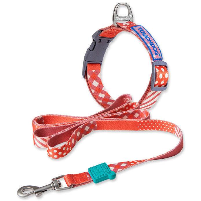 The Touchdog 'Trendzy' 2-in-1 leash and collar features fashionable prints and durable materials. - Wolldi