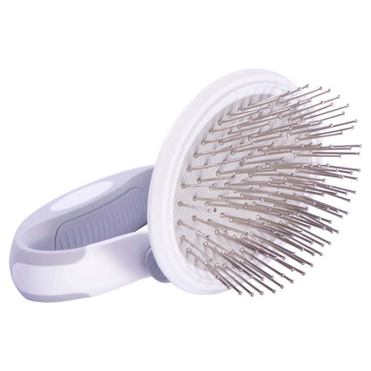 The Pet Life 'Gyrater' Travel Swivel Pet Grooming Pin Brush is compact and perfect for travel. - Wolldi