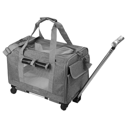 Airline-approved pet carrier with wheels Transport