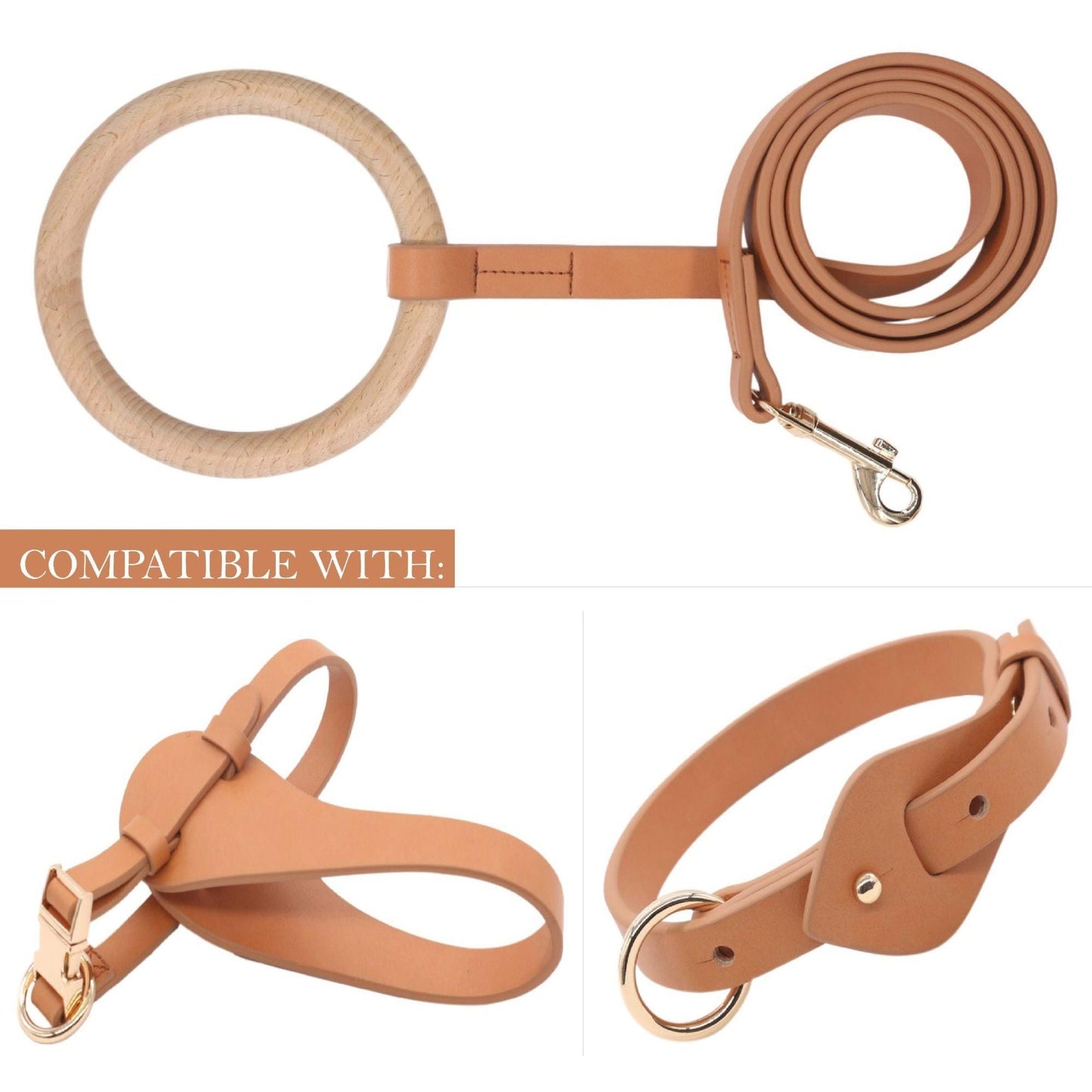 Pet Life 'Ever-Craft' Boutique Series Beechwood and Leather Designer Dog Leash: Stylish, durable, and versatile. - Wolldi