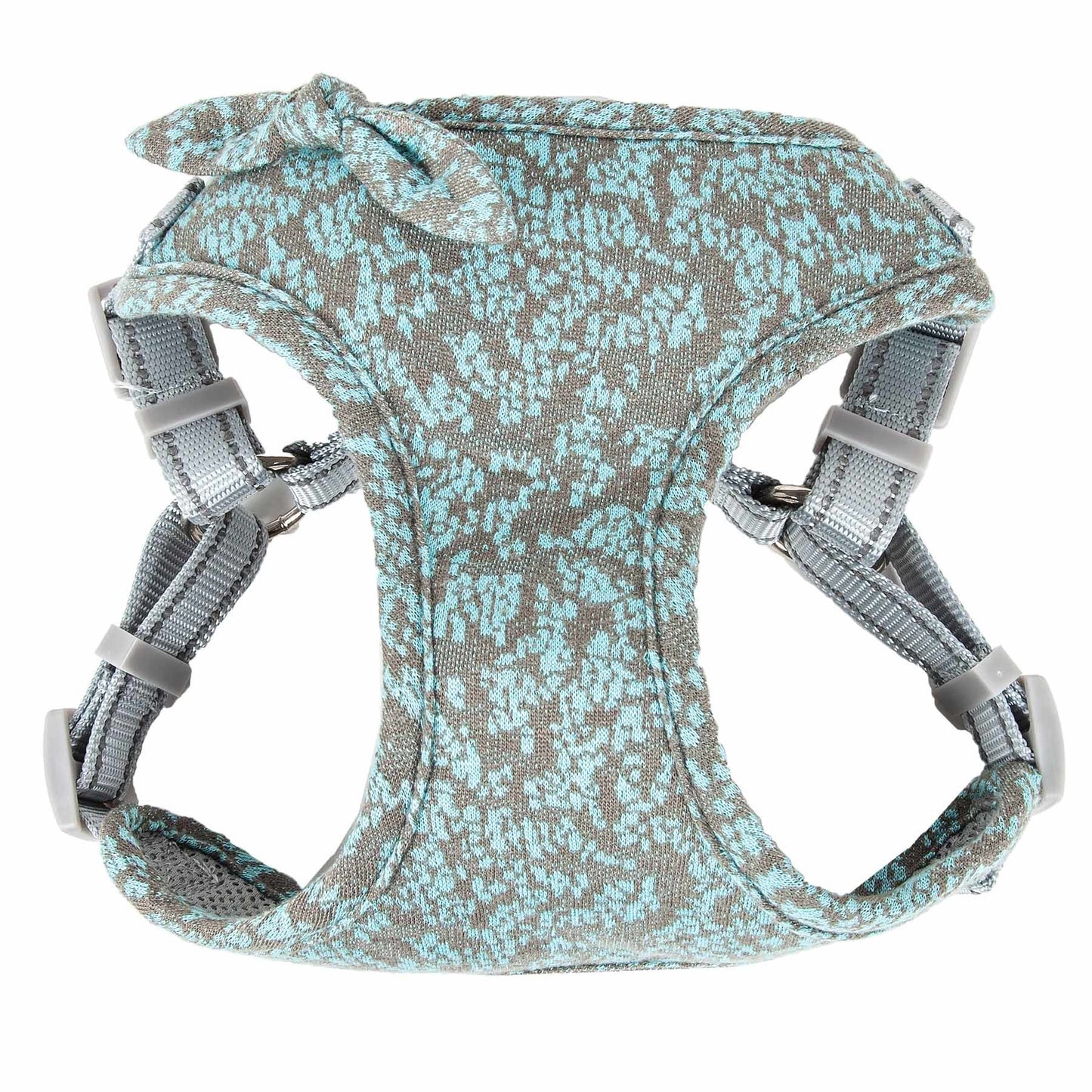 Adjustable dog harness with breathable mesh and bowtie Straps