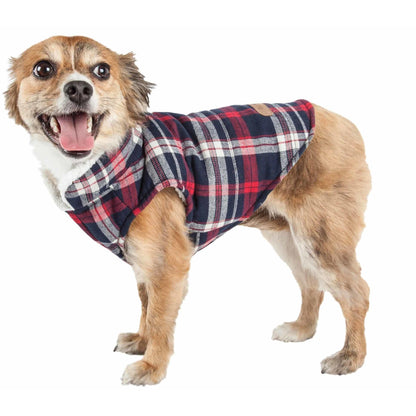 Insulated Dog Coat Plaid Fashion