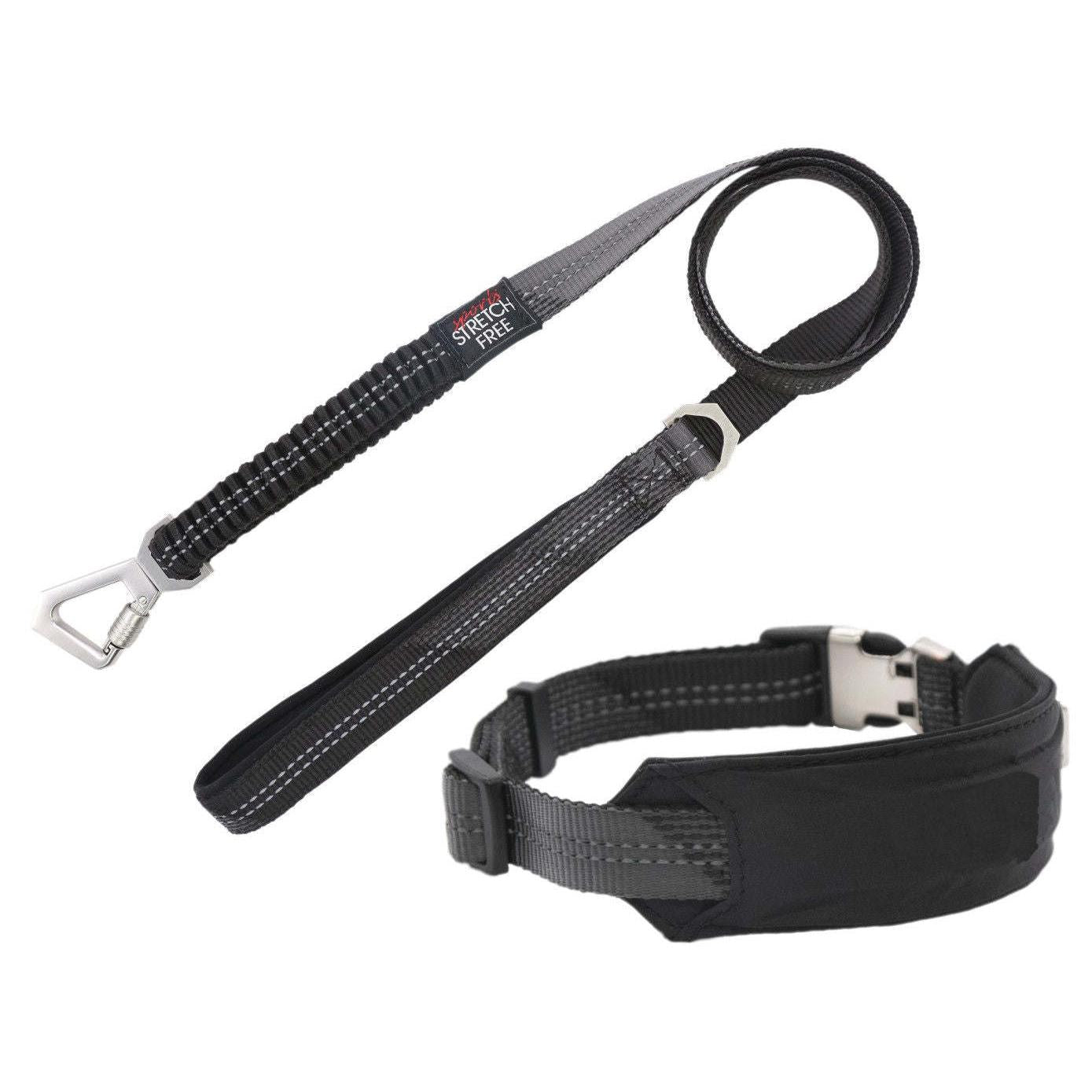 Pet Life 'Geo-prene' 2-in-1 Shock Absorbing Neoprene Padded Reflective Dog Leash and Collar: Comfortable, durable, and safe for night visibility. - Wolldi