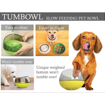 The Pet Life 'Tumbowl' is a slow feeding pet bowl that reduces eating speed and aids digestion. - Wolldi
