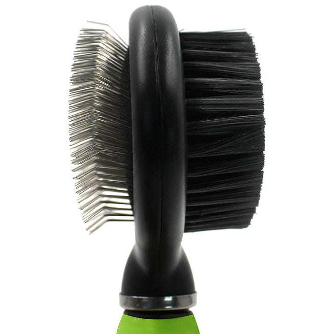 The Pet Life Flex Series 2-in-1 brush features dual-sided bristles for easy grooming. - Wolldi