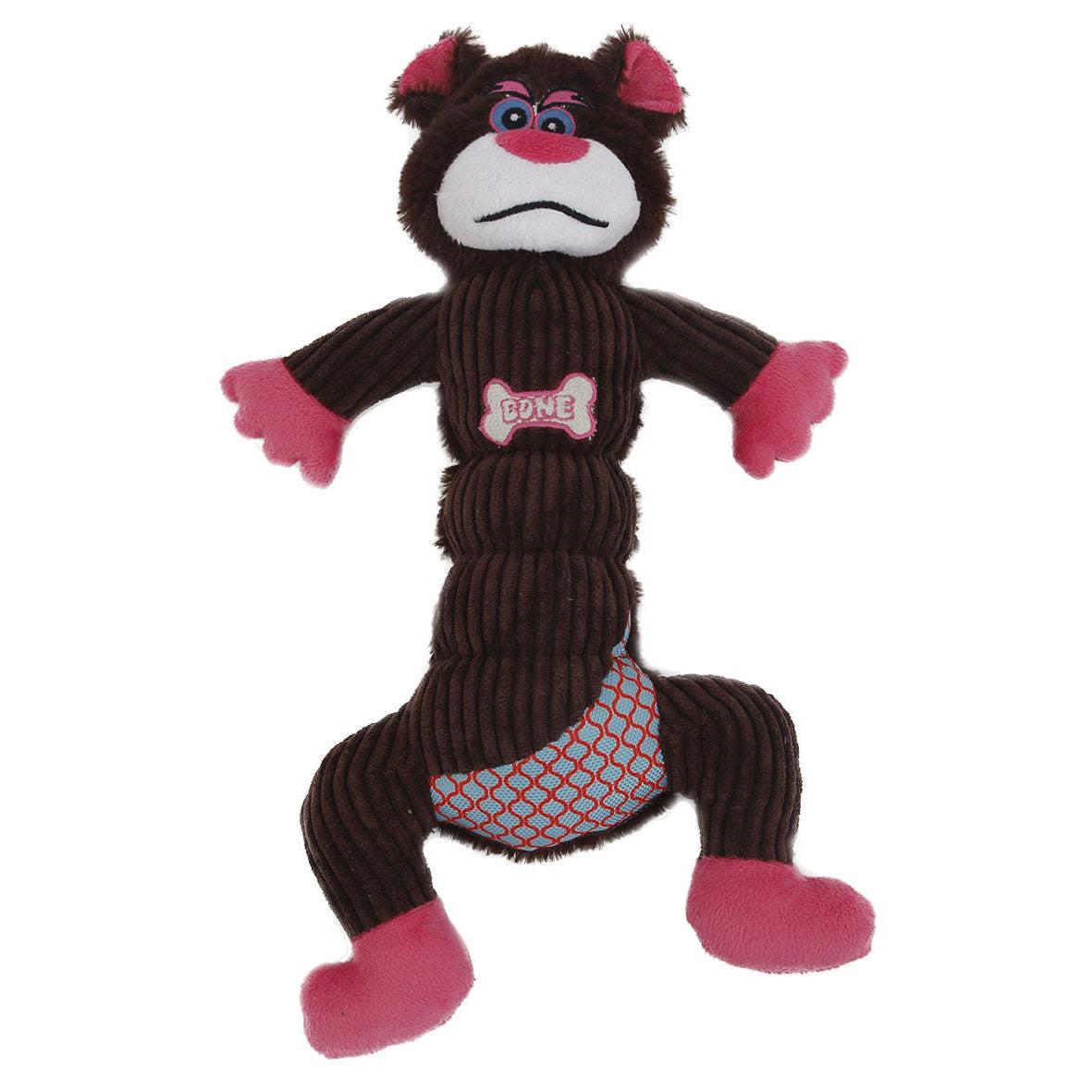 Plush squeaky dog toy with mesh design Playtime