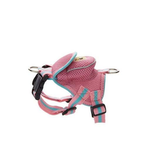 Adjustable Mesh Pet Harness with Built-in Pouch Straps
